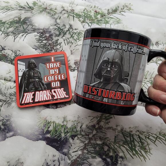 NWT in Box Star Wars Darth Vader Ceramic Mug & Coaster Combo Pack - Picture 1 of 11